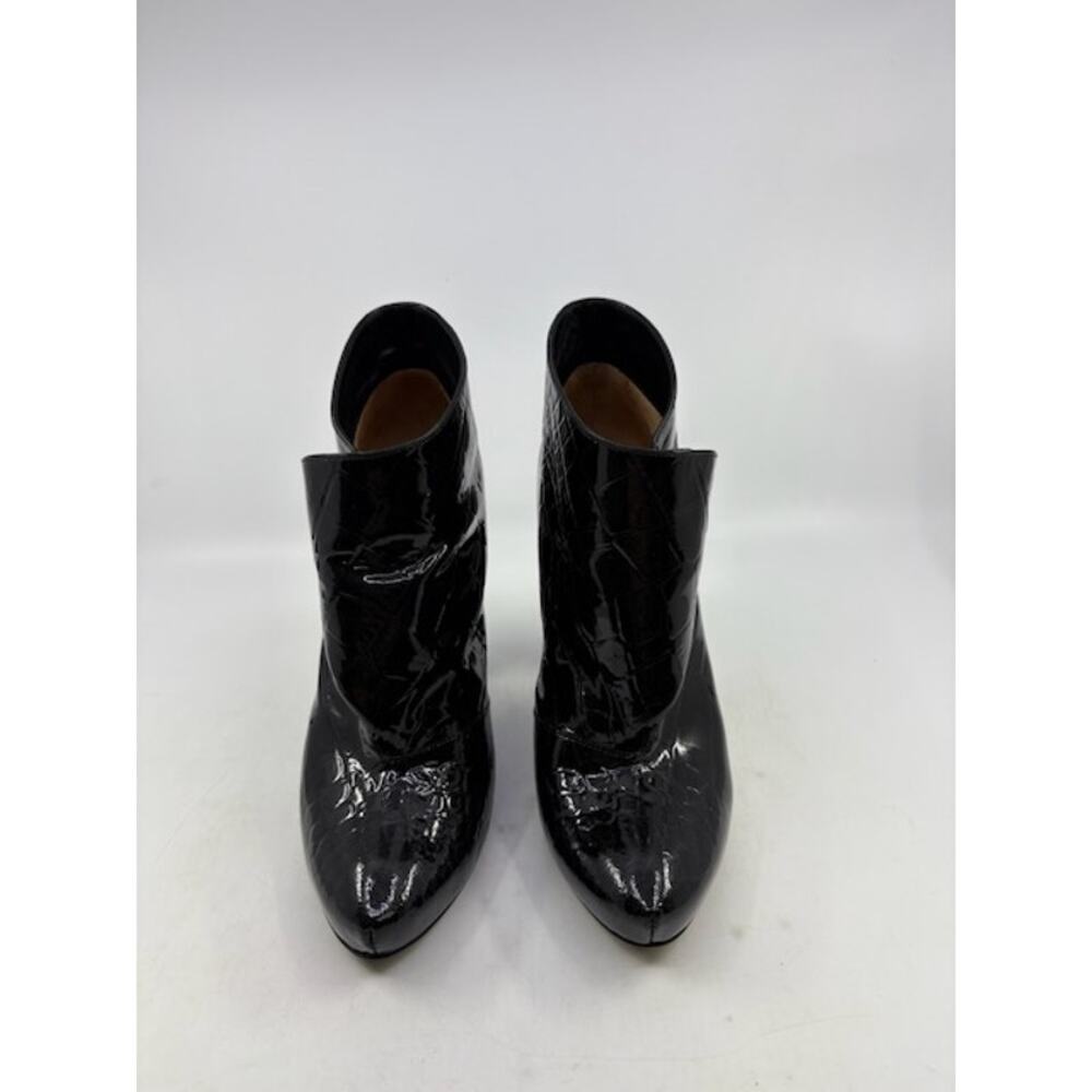 Louis Vuitton Delft Cornelia Croc Patent Leather Ankle Boots Black Size 38.5 - Picture 7 of 14
